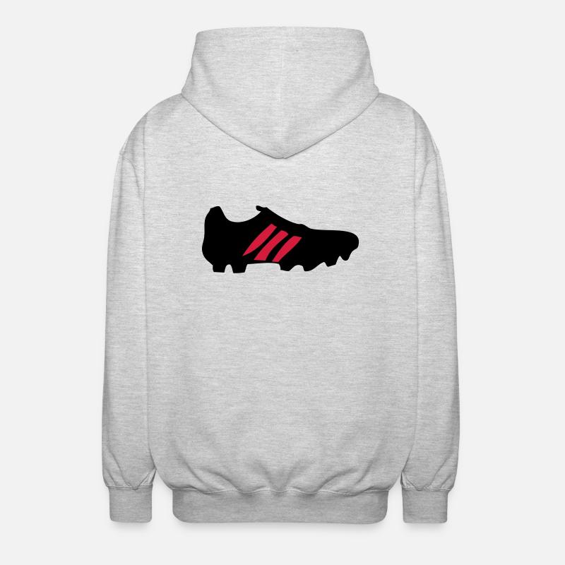 Fußball - Unisex Kapuzenjacke - Hellgrau meliert