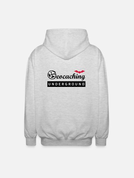 Geocaching Underground 2farbig transparent - Unisex Kapuzenjacke - Hellgrau meliert