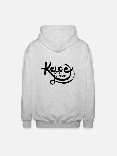 Kelpie furever - Unisex Kapuzenjacke - Hellgrau meliert