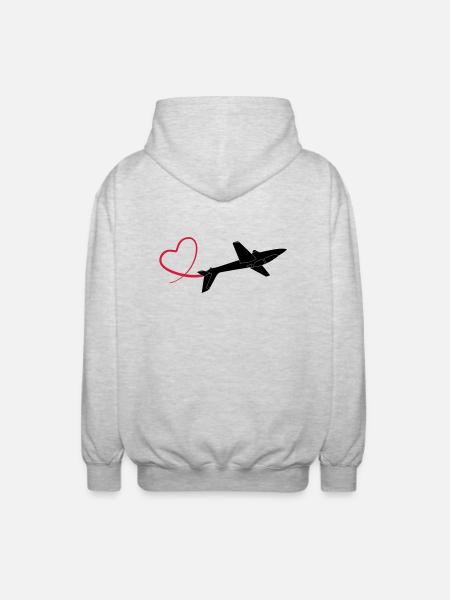 kunstflug fox 1 - Unisex Kapuzenjacke - Hellgrau meliert
