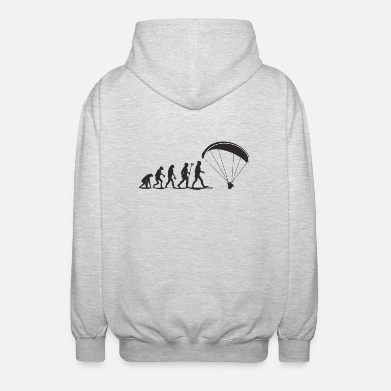 evolution paragliding - Unisex Hooded Jacket - light heather grey