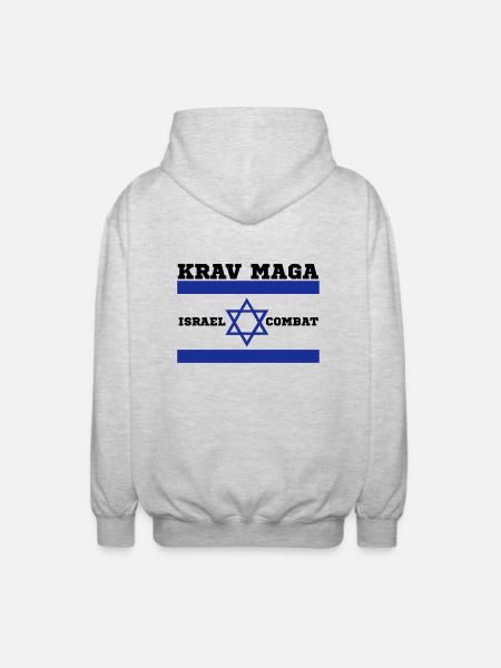 Krav Maga - Unisex Hooded Jacket - light heather grey