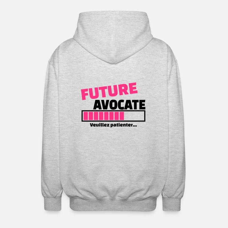future avocate - Veste à capuche unisexe - gris clair chiné