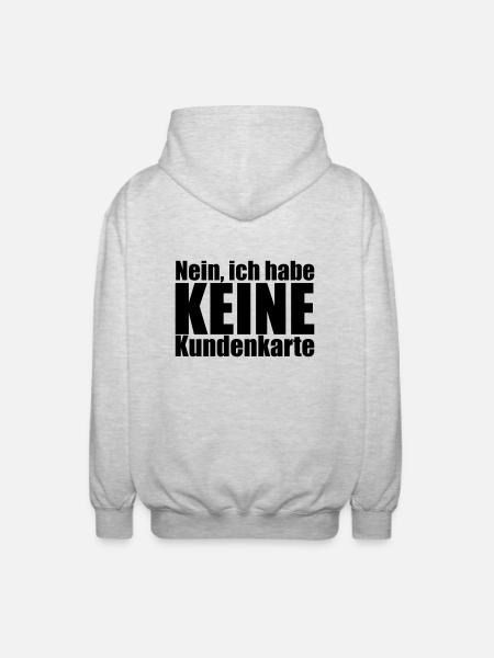 Keine_Kundenkarte - Unisex Kapuzenjacke - Hellgrau meliert