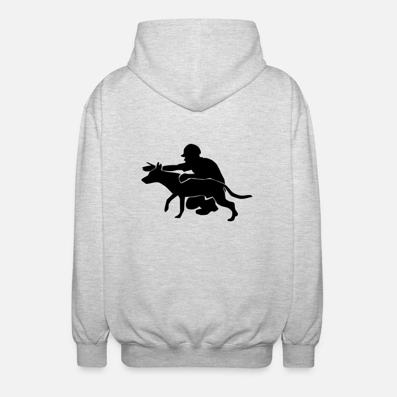 Rettungshund_cb2 - Unisex Kapuzenjacke - Hellgrau meliert