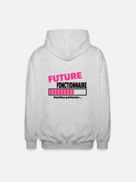 future fonctionnaire - Veste à capuche unisexe - gris clair chiné