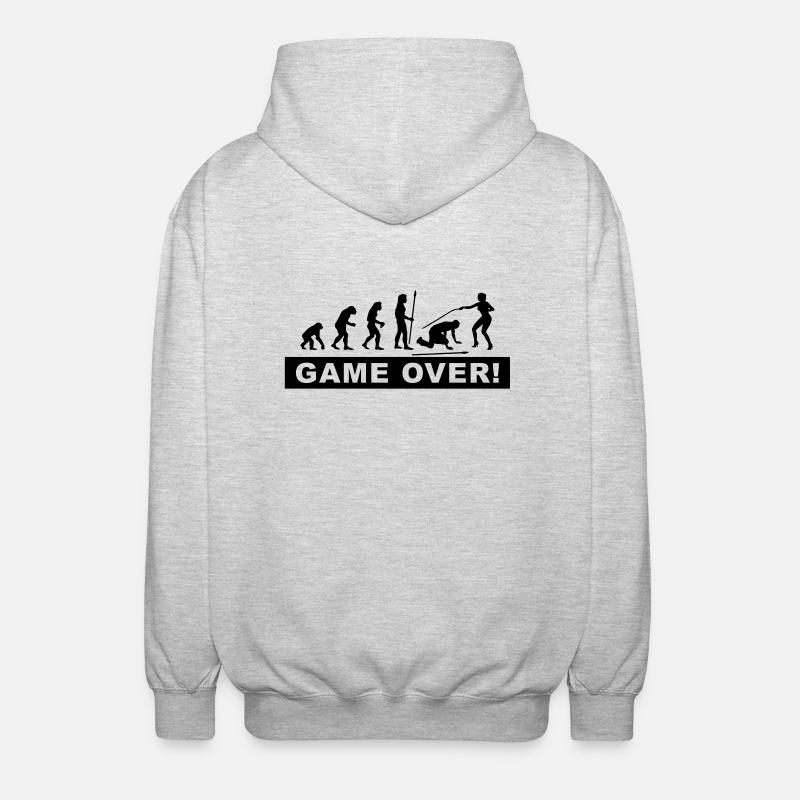 evolution_wedding4 - Unisex Hooded Jacket - light heather grey