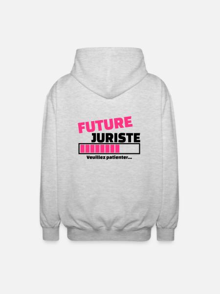 future juriste - Veste à capuche unisexe - gris clair chiné