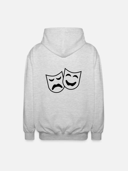 theater_1c - Unisex Hooded Jacket - light heather grey