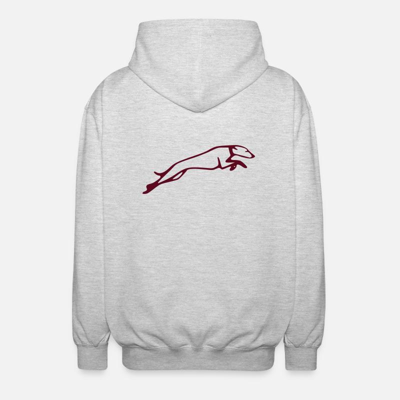 hundsprung - Unisex Kapuzenjacke - Hellgrau meliert