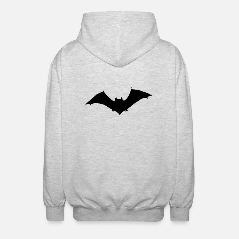 Bat - Unisex Hooded Jacket - light heather grey