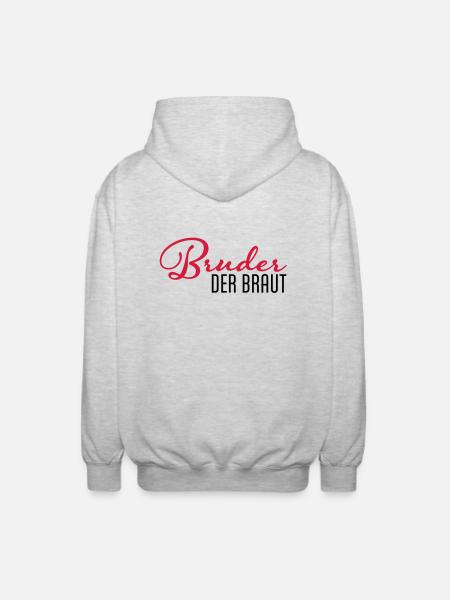 bruder der braut - Unisex Kapuzenjacke - Hellgrau meliert