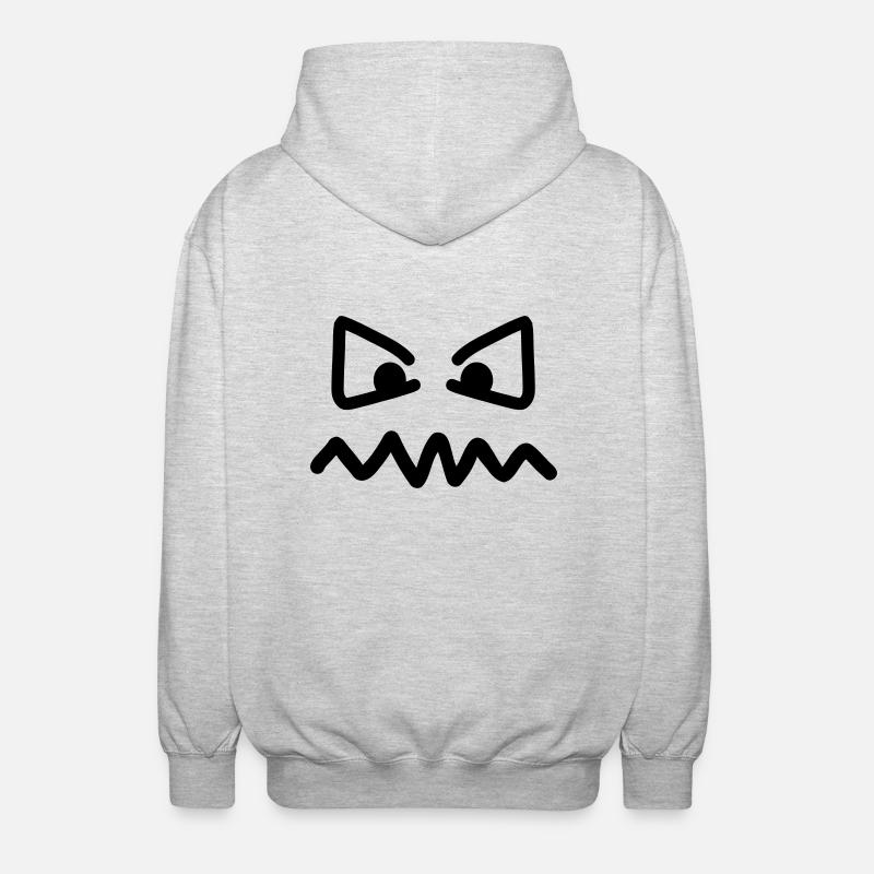 Eyes Face - Unisex Hooded Jacket - light heather grey
