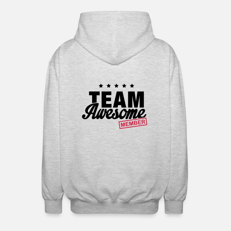 team_awesome_member_f2 - Veste à capuche unisexe - gris clair chiné