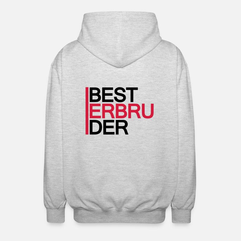Bester Bruder - Unisex Kapuzenjacke - Hellgrau meliert