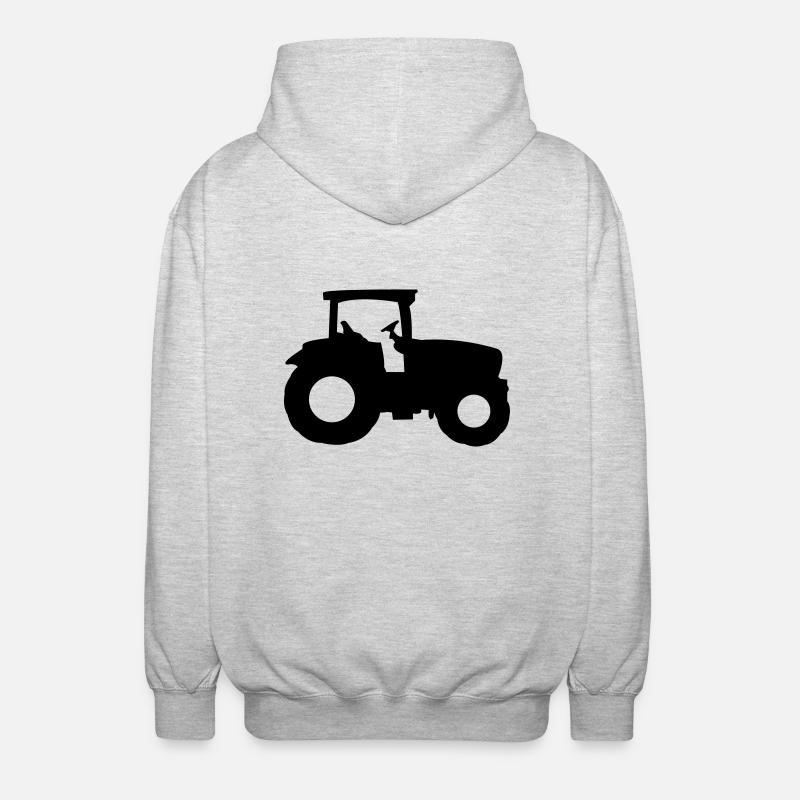 traktor1 - Unisex Hooded Jacket - light heather grey