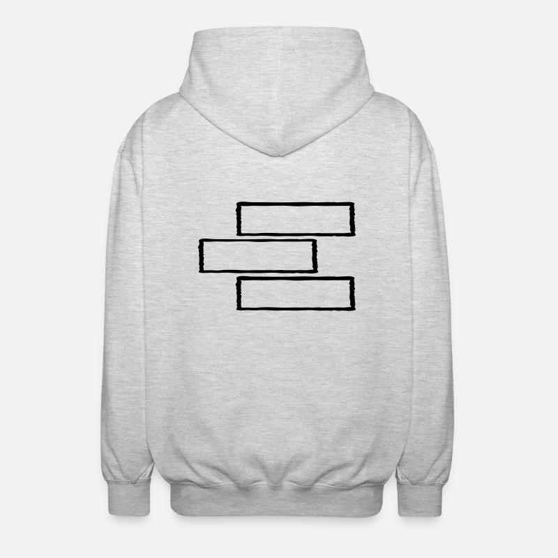 3 rectangular frame - Unisex Hooded Jacket - light heather grey
