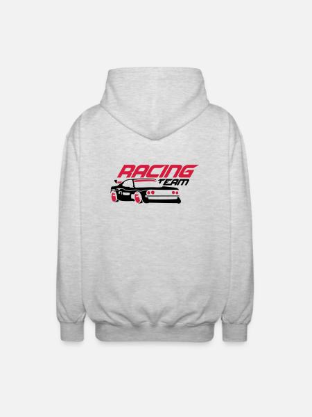 Racing Team Car - Unisex Hooded Jacket - light heather grey