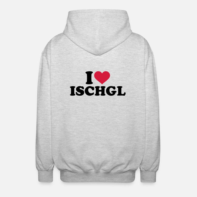 Ischgl - Unisex Kapuzenjacke - Hellgrau meliert