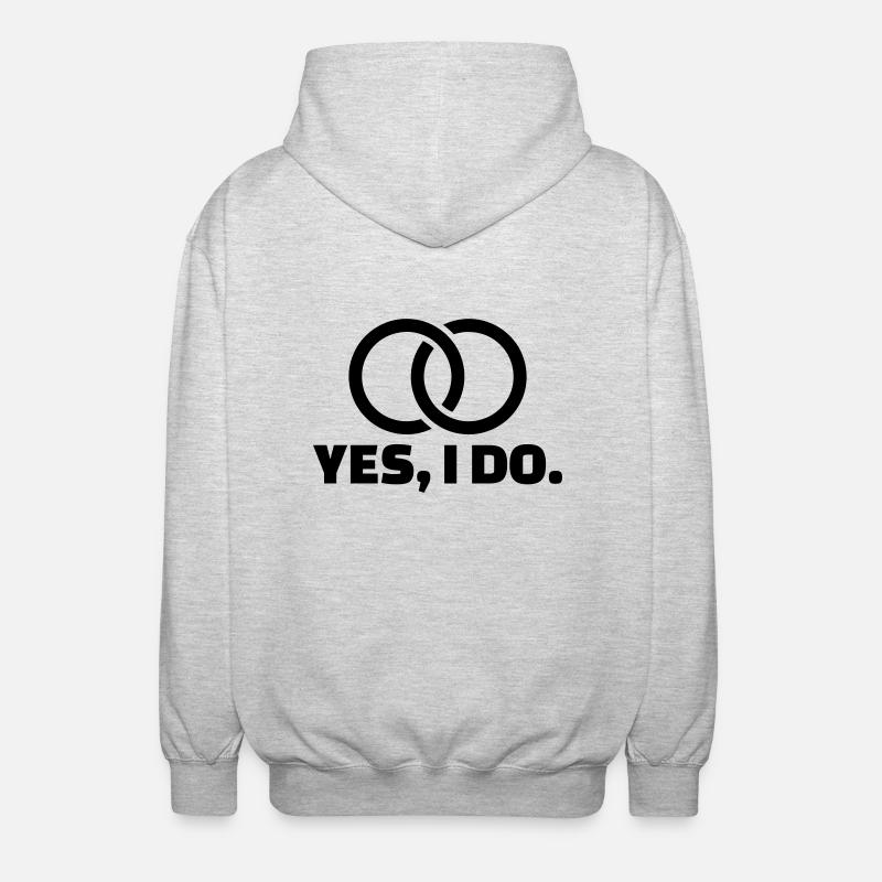 Yes I do - Veste à capuche unisexe - gris clair chiné