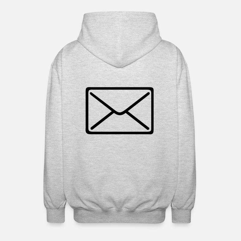 Mail envelope - Unisex Hooded Jacket - light heather grey