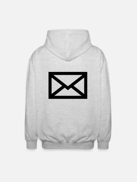Mail envelope - Unisex Hooded Jacket - light heather grey