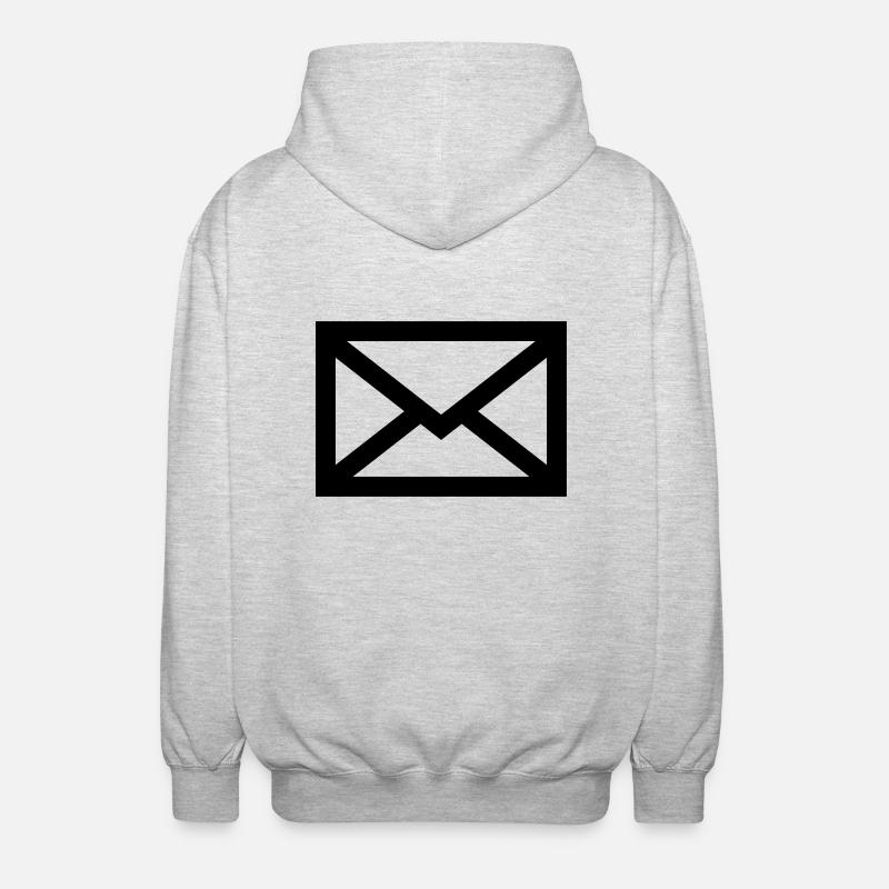 Mail envelope - Unisex Hooded Jacket - light heather grey