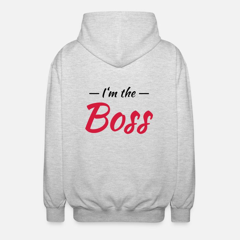 I'm the boss - Veste à capuche unisexe - gris clair chiné