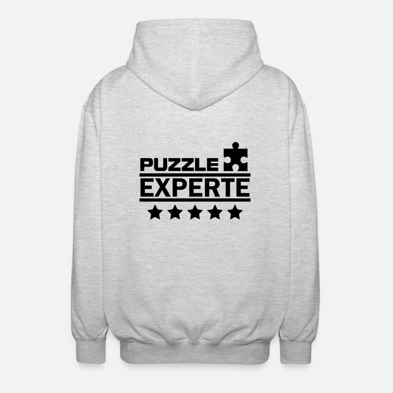 puzzle experte - Unisex Kapuzenjacke - Hellgrau meliert