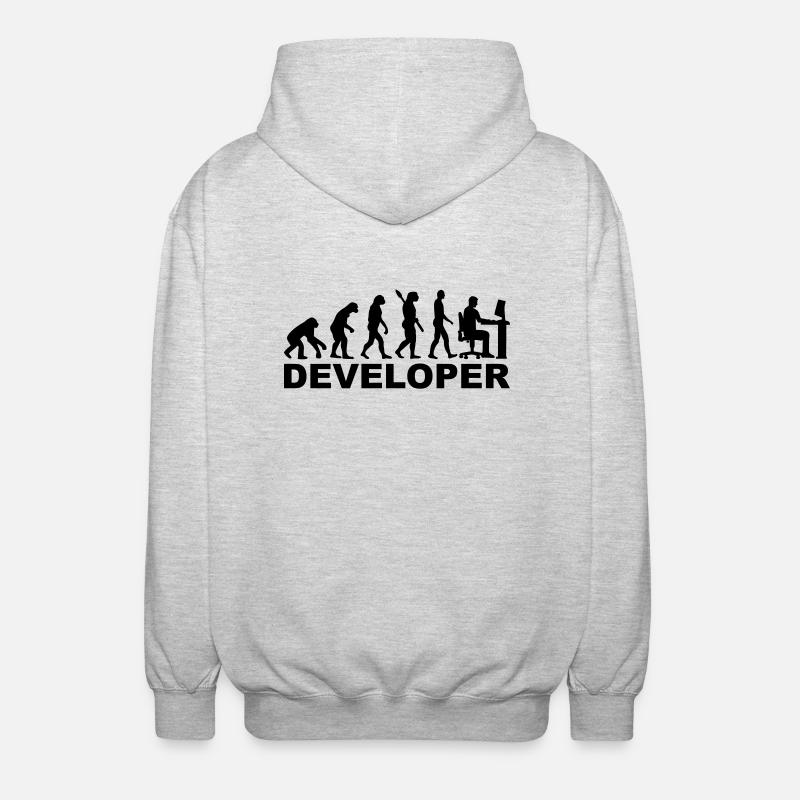 Developer - Unisex Hooded Jacket - light heather grey