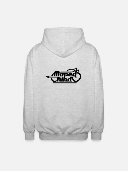 Moped Kind / Mopedkind (V1.0) - Unisex Kapuzenjacke - Hellgrau meliert