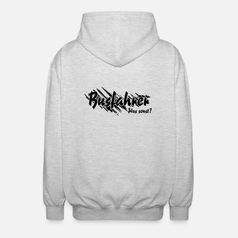 Bussfahrer was sonst - Unisex Kapuzenjacke - Hellgrau meliert