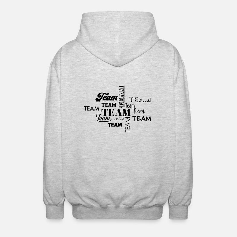 Équipe - Veste à capuche unisexe - gris clair chiné