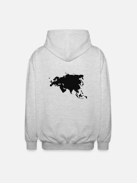 Eurasien - Unisex Kapuzenjacke - Hellgrau meliert