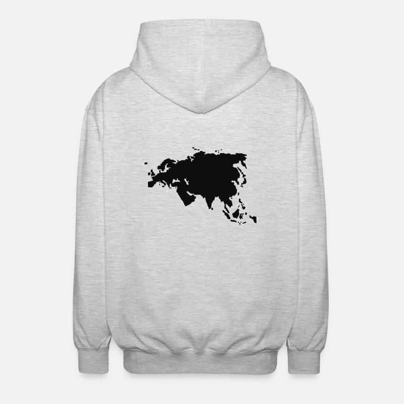 Eurasie - Veste à capuche unisexe - gris clair chiné