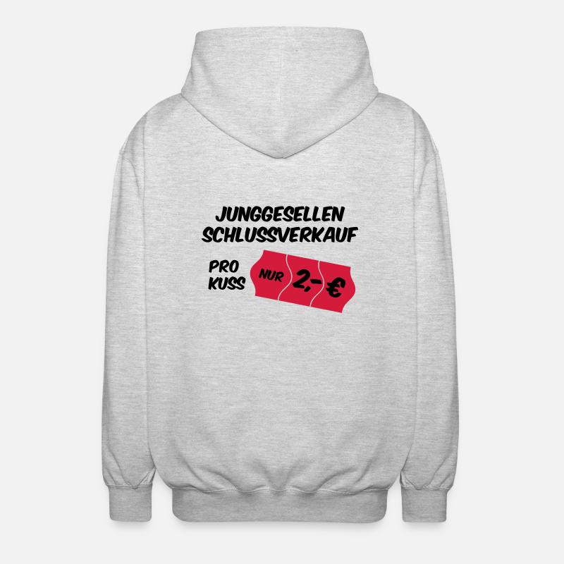 Junggesellenabschied - Unisex Kapuzenjacke - Hellgrau meliert