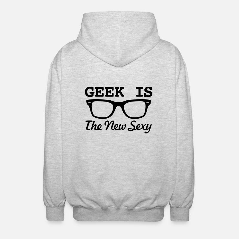 GEEKS SIND SEXY! - Unisex Kapuzenjacke - Hellgrau meliert