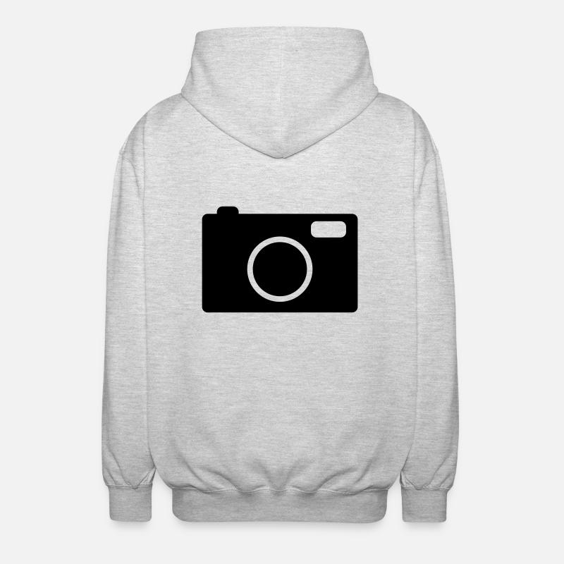 camera - Veste à capuche unisexe - gris clair chiné