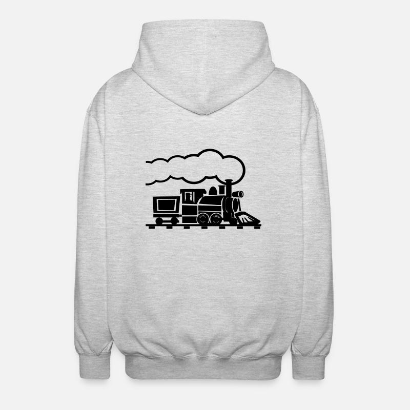 Alte Lok 2 - Unisex Kapuzenjacke - Hellgrau meliert