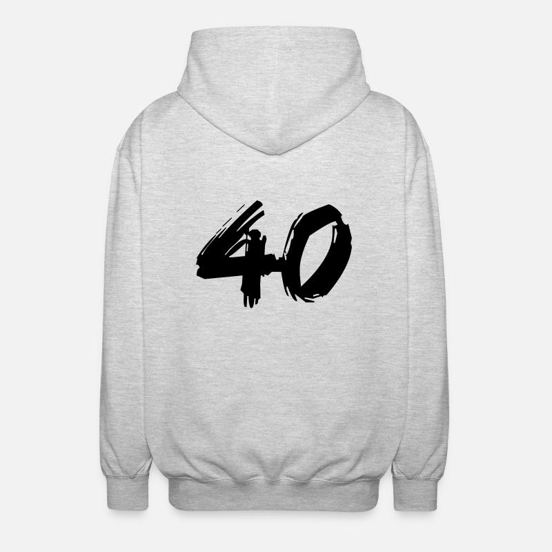 Brushed 40 - Unisex Kapuzenjacke - Hellgrau meliert