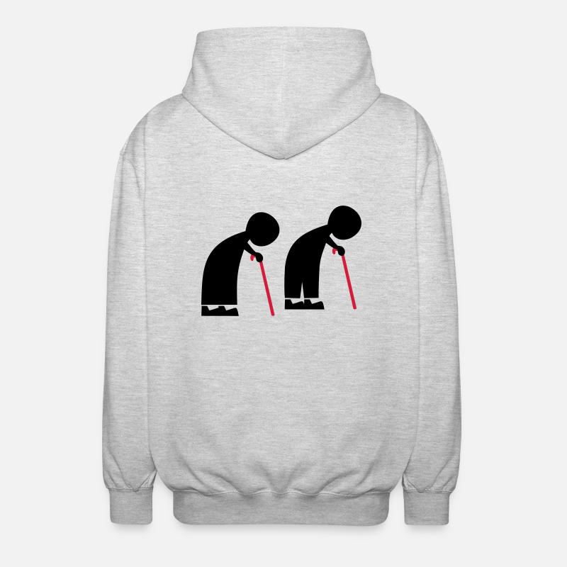 Menschen - Unisex Kapuzenjacke - Hellgrau meliert