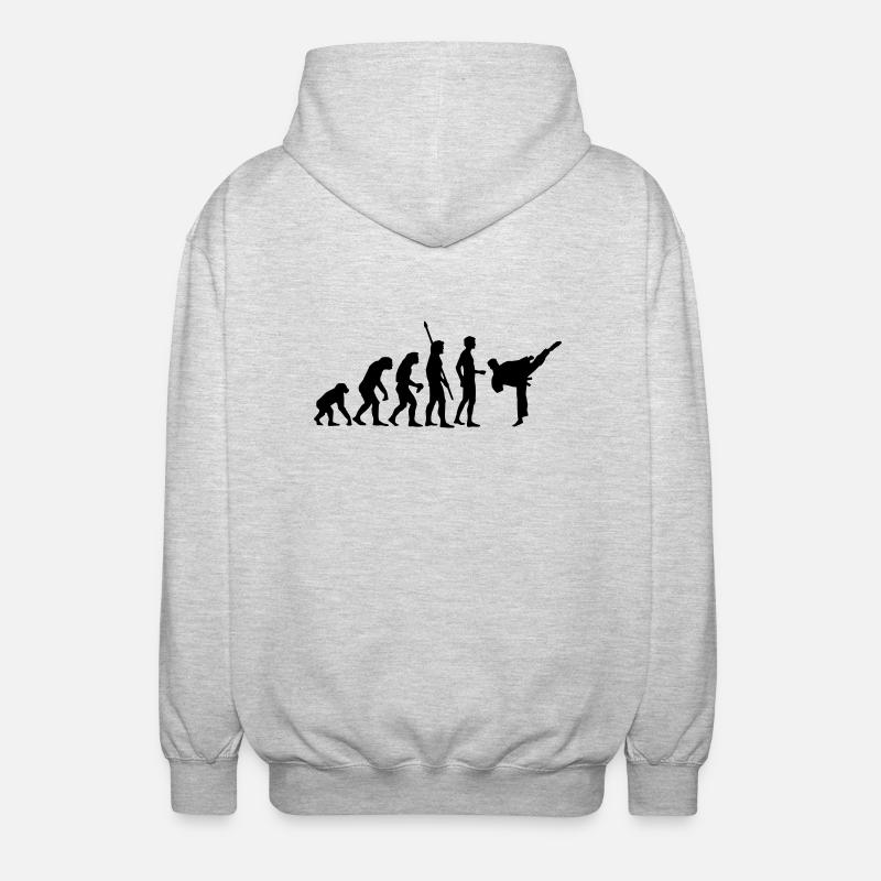 evolution_kampfsport - Veste à capuche unisexe - gris clair chiné