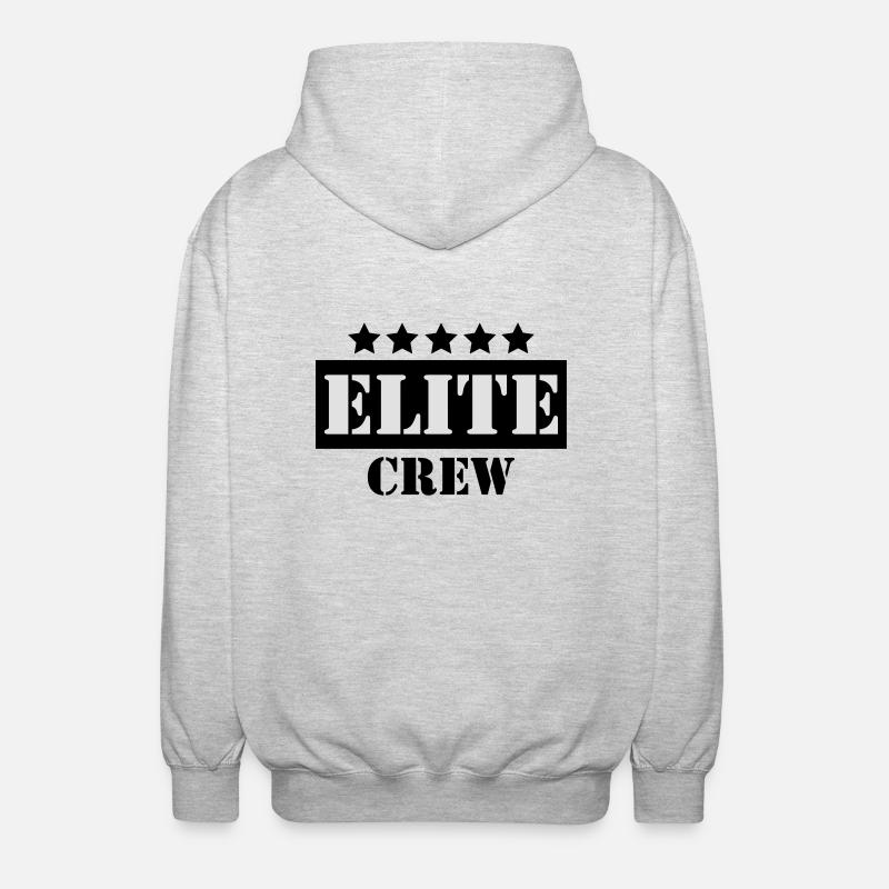 Elite crew - Unisex Kapuzenjacke - Hellgrau meliert