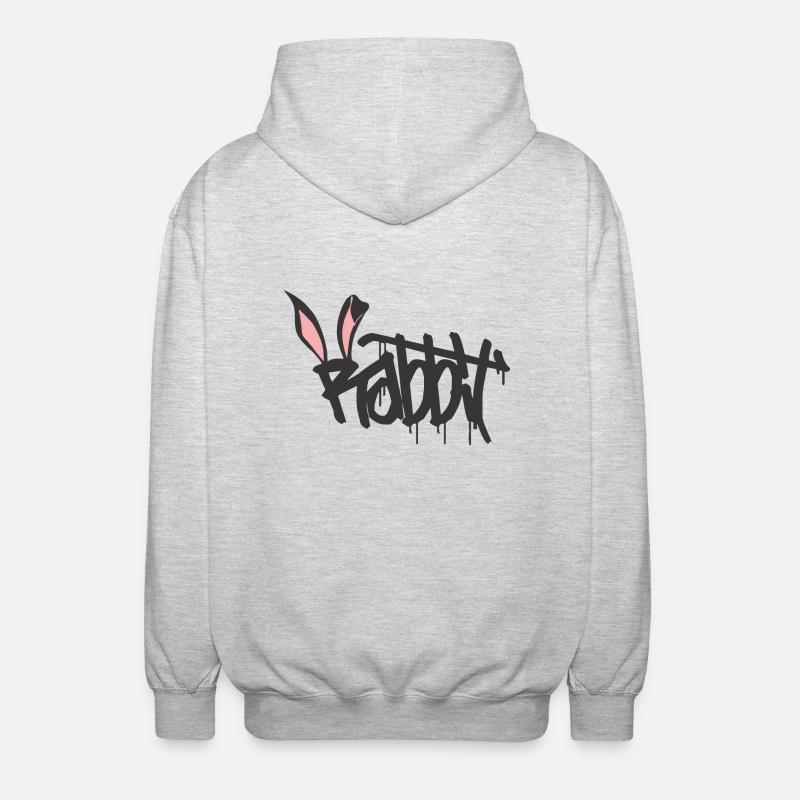 Hase - Unisex Kapuzenjacke - Hellgrau meliert