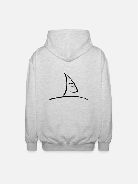 sailing / Segeln (1c) - Unisex Hooded Jacket - light heather grey