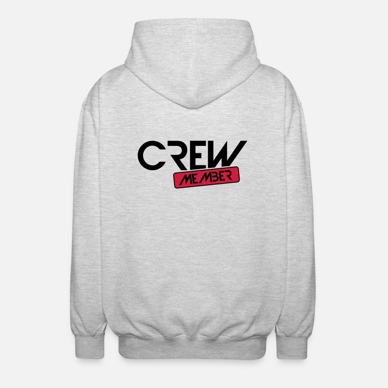 crew member - Unisex Kapuzenjacke - Hellgrau meliert