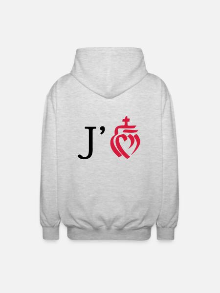 jaime la vendee - Unisex Hooded Jacket - light heather grey
