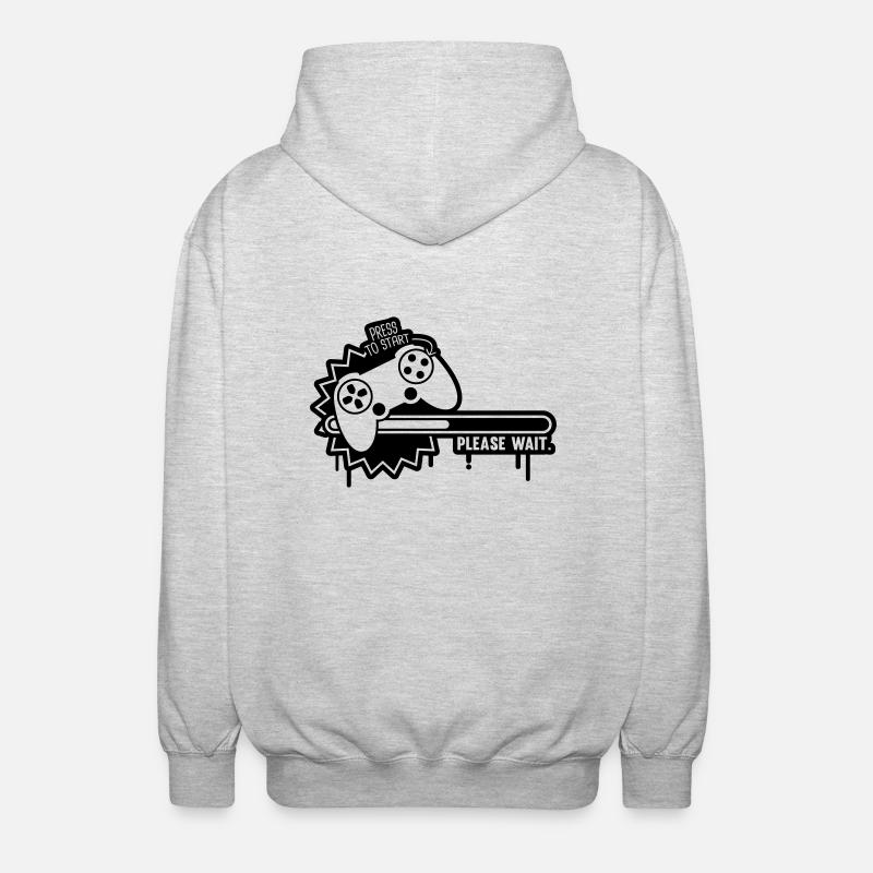 _loading_2_f1 - Unisex Kapuzenjacke - Hellgrau meliert