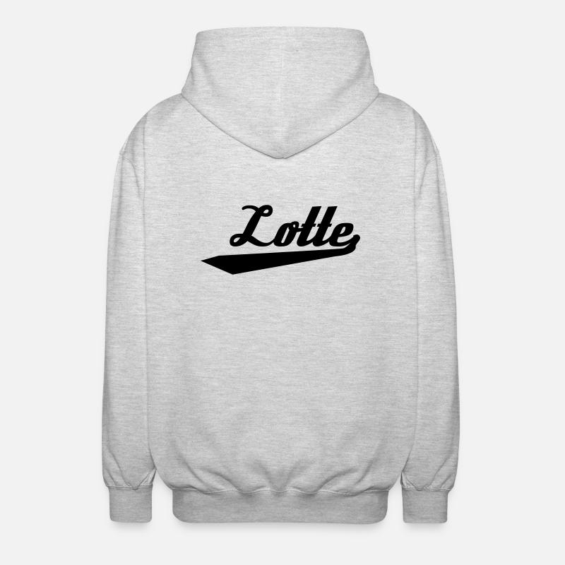 lotte_unterstrichen - Unisex Kapuzenjacke - Hellgrau meliert