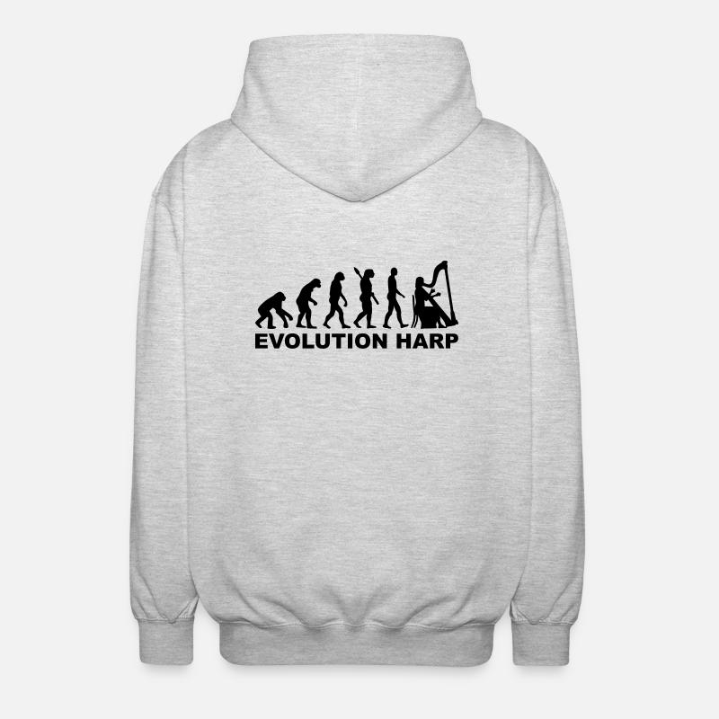 Evolution Harp - Unisex Hooded Jacket - light heather grey